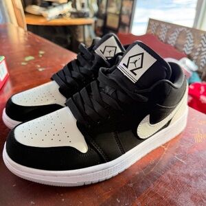 Jordan Black and White Sneakers